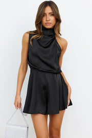 Turtleneck Sleeveless Romper