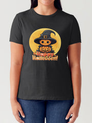 Simply Love Full Size HAPPY HALLOWEEN Short Sleeve Tubular T-Shirt