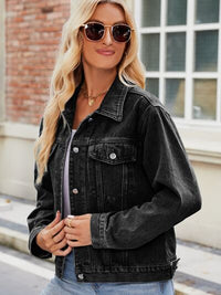 Collared Neck Denim Jacket