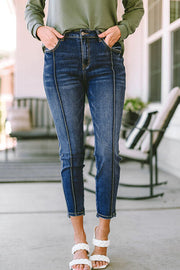 Slim Cropped Jeans with Pockets