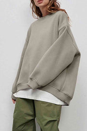 Oversize Round Neck Dropped Shoulder Sweatshirt