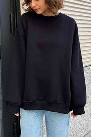 Oversize Round Neck Dropped Shoulder Sweatshirt